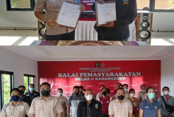 Penandatanganan PKS Antara BNN Kabupaten Klungkung dengan Bapas Kelas II Karangasem