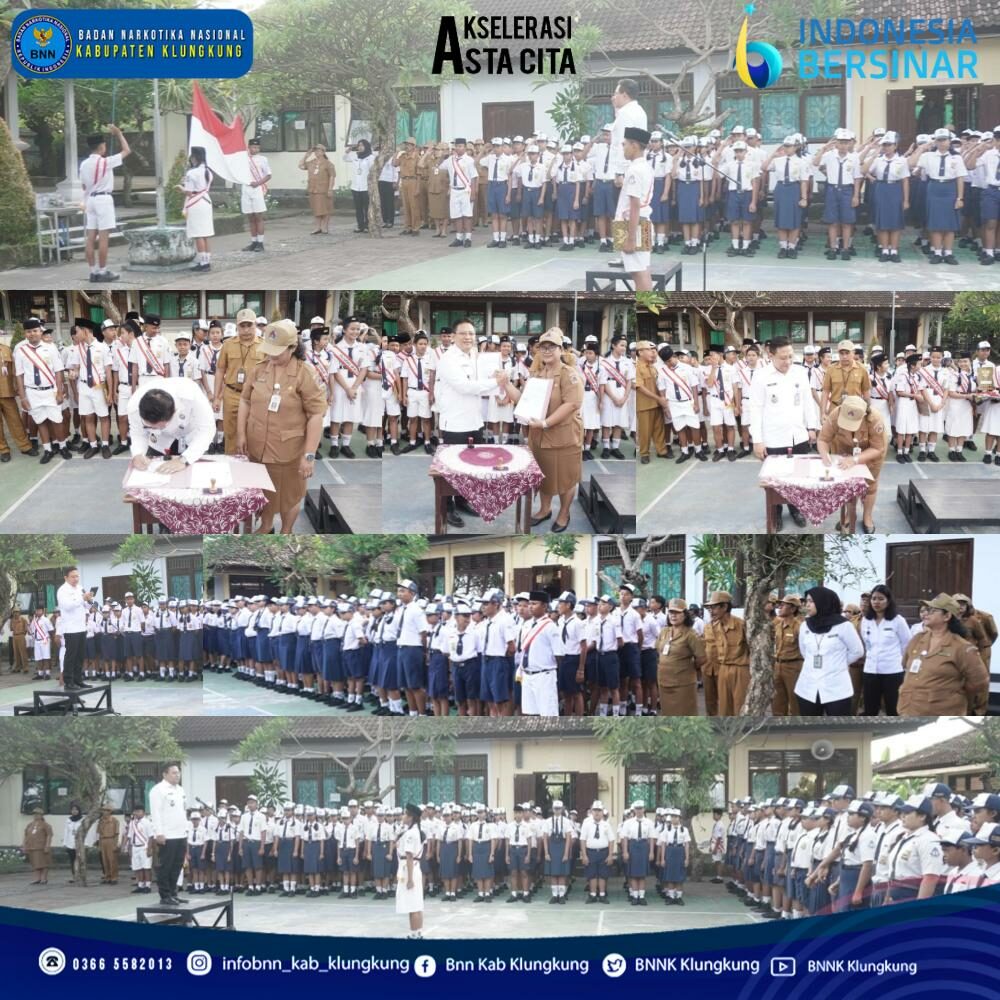 BNN Kabupaten Klungkung Lakukan Pendekatan Soft Power Di SMPN 3 Semarapura Melalui Program BNN Goes To School Demi Terciptanya Sekolah Yang Bersih Dari Narkoba